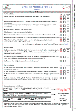 ebola triage assessment form