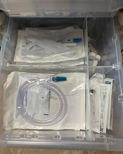 Catheter tubing and bag